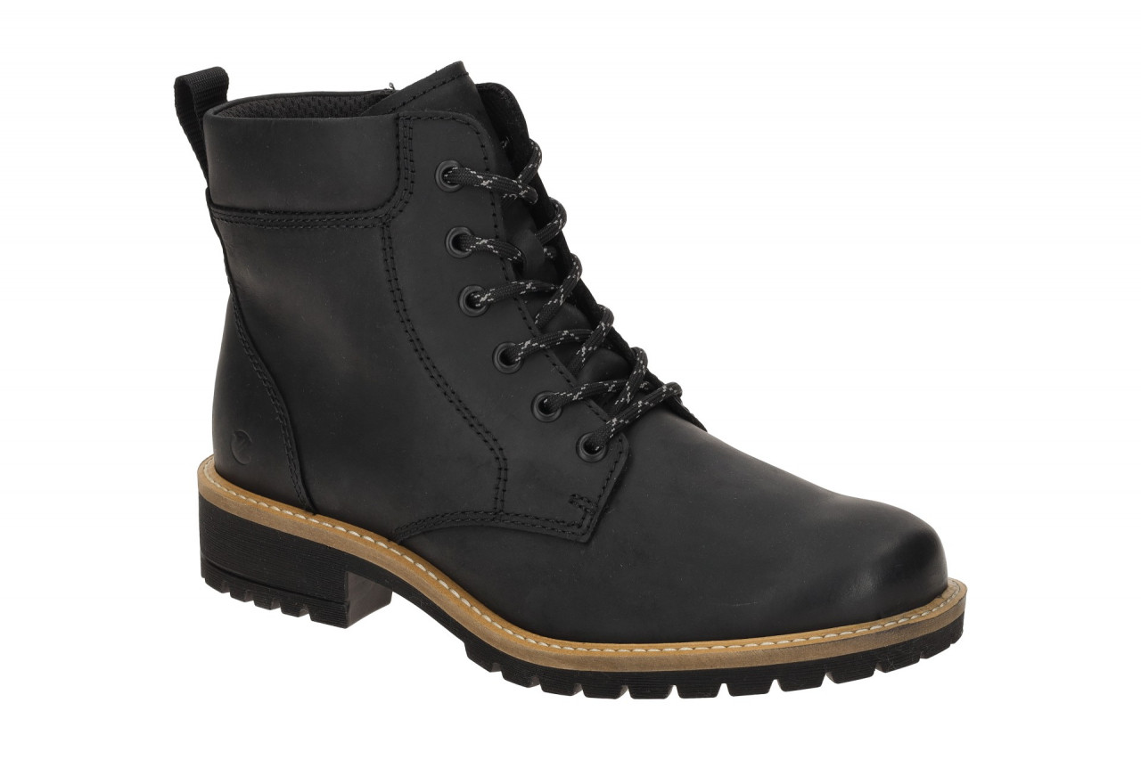 Ecco 202213 ELAINA - LACE BOOT Damen Stiefeletten Schwarz Blockabsatz 1 Ecco 202213 ELAINA - LACE BOOT Damen Stiefeletten Schwarz Blockabsatz