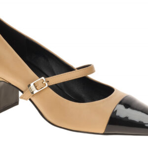 H?gl 5620 Paris Butterflight Damen Pumps Braun Nougat/Schwarz Blockabsatz