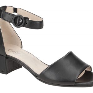 Gabor Sandalette 82.902.27 Schwarz Echtleder Fesselriemchen