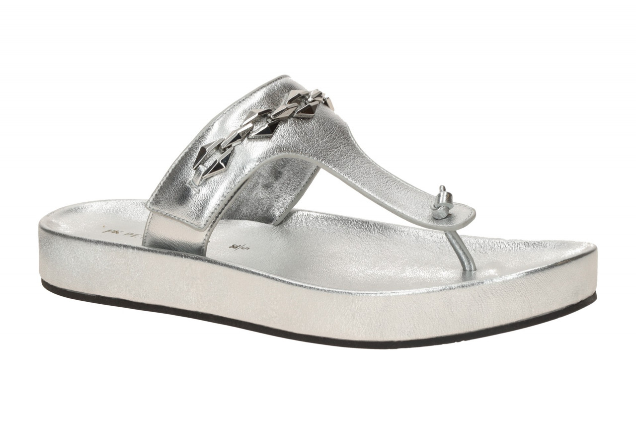 Peter Kaiser Damen Plateau Pantoletten 9-77105-46 Silber Metallic Glattleder 1 Peter Kaiser Damen Plateau Pantoletten 9-77105-46 Silber Metallic Glattleder