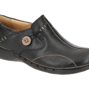 Clarks Un_Loop 20312837 4 Damen Slipper Schwarz bequeme Halbschuhe
