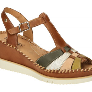 Pikolinos W3Z-1836C1 Damen Sandale AGUADULCE braun Keilabsatz 4cm Klettversch...