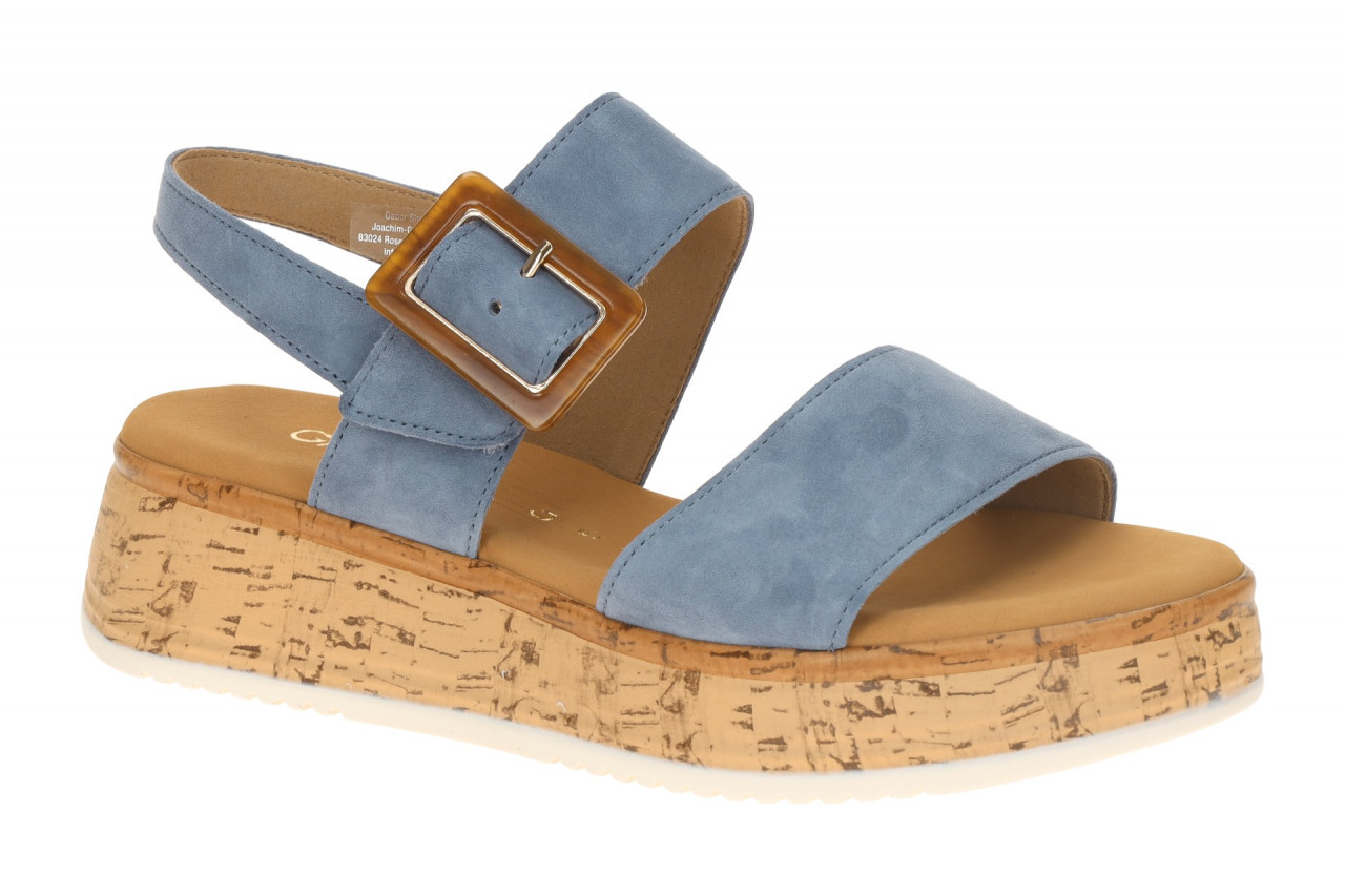 Gabor 82.744 Damen Sandalette - Riemchen Sandalen Blau heaven Keilabsatz rund 1 Gabor 82.744 Damen Sandalette - Riemchen Sandalen Blau heaven Keilabsatz rund