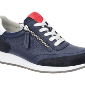 Paul Green Damen Sneaker 5071-051 blau wei? rot Glattleder Veloursleder Mix G...