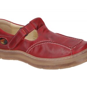 Eject Damenschuhe 7573.004 SONY2 Sportliche Slipper red Echtleder Gummisohle