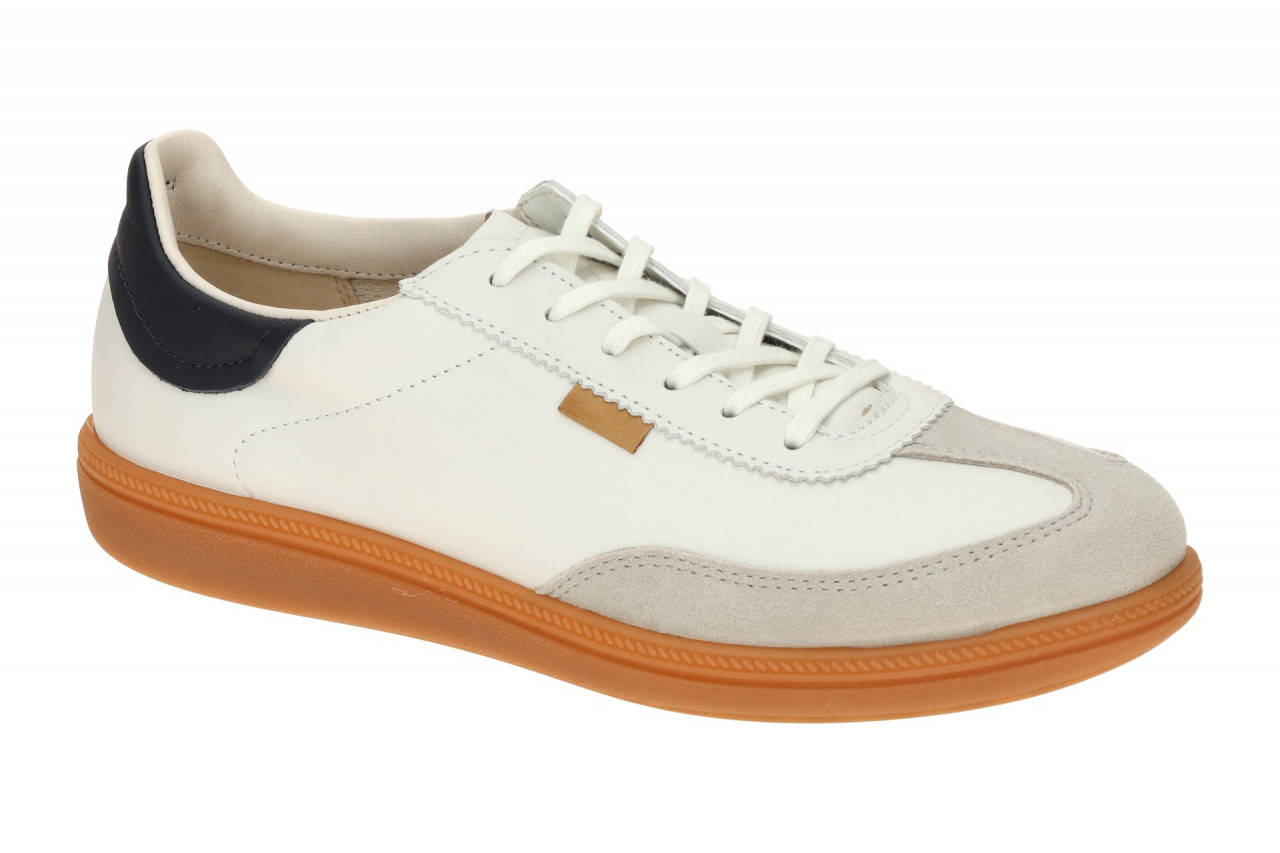 Ecco 235813 SOFT 11 WOMEN?s Retro Sneaker in Wei? - gravel/white/marine 1 Ecco 235813 SOFT 11 WOMEN?s Retro Sneaker in Wei? - gravel/white/marine