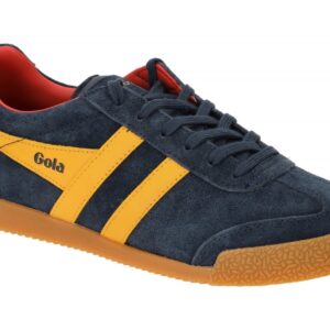 Gola CLA192PY Harrier Damen Halbschuhe Sneaker Navy/Sun/Red 70s Style