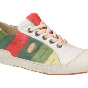 Eject 12359.002 Damen PUZZLE Halbschuhe Wei? - Multi, Echtleder, Herausnehmba...