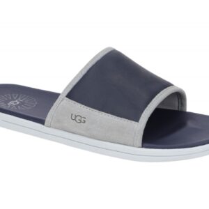 UGG SEASIDE SLIDE 1124900 DSSL Herren Pantoletten in dunkelblau + grau- Echtl...