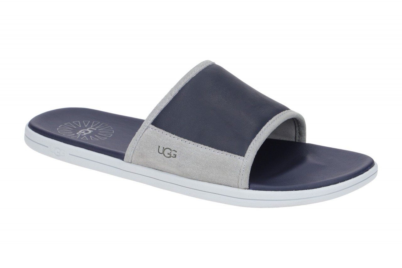 UGG SEASIDE SLIDE 1124900 DSSL Herren Pantoletten in dunkelblau + grau- Echtl... 1 UGG SEASIDE SLIDE 1124900 DSSL Herren Pantoletten in dunkelblau + grau- Echtl...