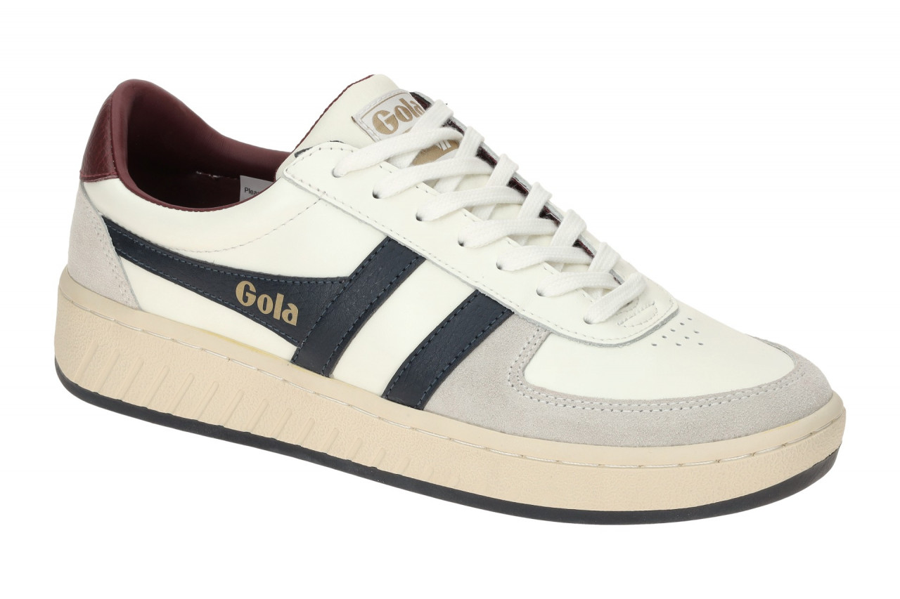Gola Grand Slam Classic CMB117WX Offwhite/Navy/Burgundy Sneaker mit Gummisohle 1 Gola Grand Slam Classic CMB117WX Offwhite/Navy/Burgundy Sneaker mit Gummisohle