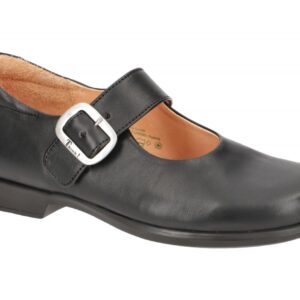 Think PENSA_D Schwarz Echtleder Slipper Mary-Jane Damenschuhe bequem G-Weite
