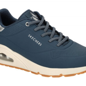 Skechers 155196 NVSL Damen Halbschuhe Sneaker Blau Silber Memory Foam Sohle