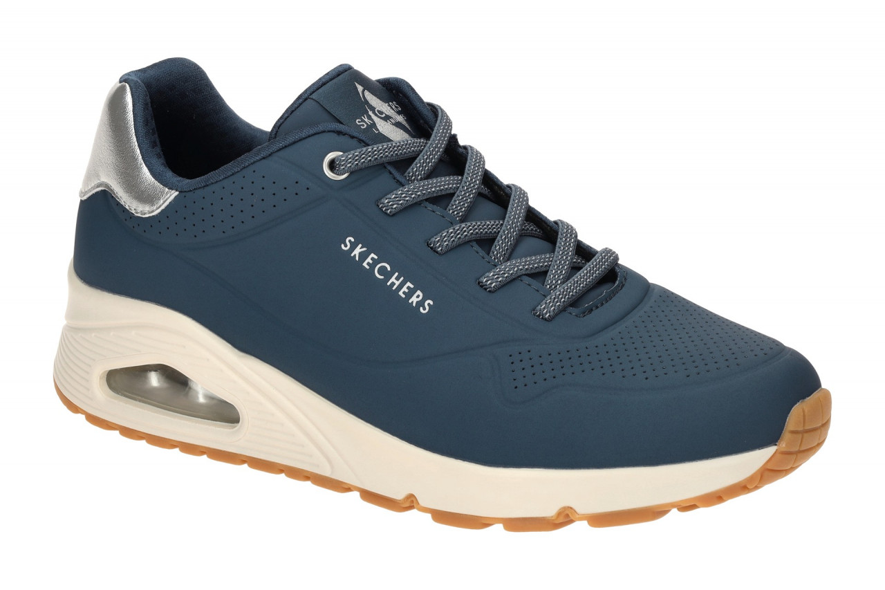 Skechers 155196 NVSL Damen Halbschuhe Sneaker Blau Silber Memory Foam Sohle 1 Skechers 155196 NVSL Damen Halbschuhe Sneaker Blau Silber Memory Foam Sohle