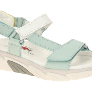 Gabor 86.833.53 ROLLINGSOFT Damen Sandale Gr?n-Mint/Wei?, Keilabsatz 1,5cm, E...