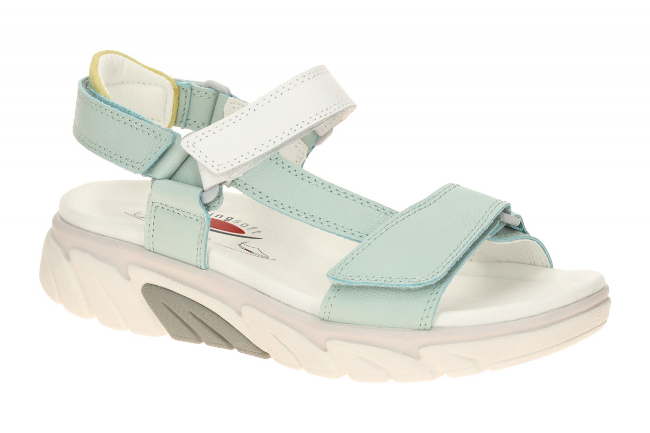 Gabor 86.833.53 ROLLINGSOFT Damen Sandale Gr?n-Mint/Wei?, Keilabsatz 1,5cm, E... 1 Gabor 86.833.53 ROLLINGSOFT Damen Sandale Gr?n-Mint/Wei?, Keilabsatz 1,5cm, E...