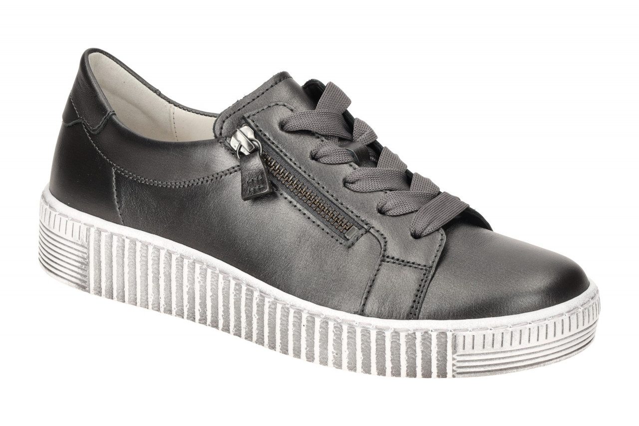 Gabor 73.334.69 Damenschuhe Halbschuhe Sneaker - antiksilber (smoky) Echtlede... 1 Gabor 73.334.69 Damenschuhe Halbschuhe Sneaker - antiksilber (smoky) Echtlede...