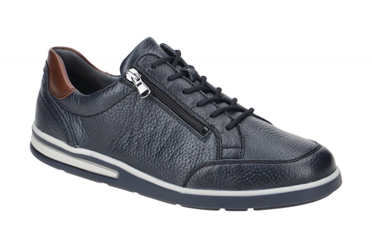 Waldl?ufer 623005 KLEMENS Herren Sneaker Blau/Cognac Echtleder Wechselfu?bett 1 Waldl?ufer 623005 KLEMENS Herren Sneaker Blau/Cognac Echtleder Wechselfu?bett