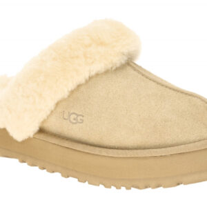 UGG 1122550 SAN Damen Pantoletten DISQUETTE Beige Lammfell Warmfutter Plateau