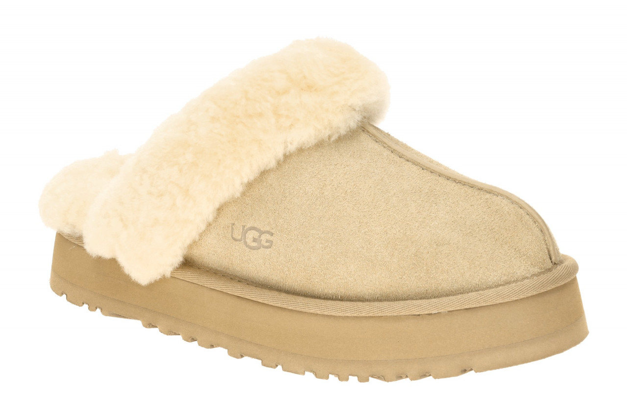 UGG 1122550 SAN Damen Pantoletten DISQUETTE Beige Lammfell Warmfutter Plateau 1 UGG 1122550 SAN Damen Pantoletten DISQUETTE Beige Lammfell Warmfutter Plateau