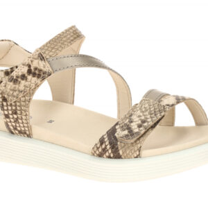 Ecco 238803 Soft Sandal Damen Riemchen Sandale Beige Python Metallic, Flexibe...