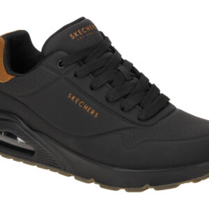 Skechers 183004 BBK UNO - SUITED ON AIR Herren Sneaker schwarz/braun Memory Foam