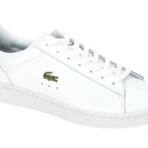 Lacoste CARNABY SET Herren Sneaker 48SMA0011 Wei?/Green Glattleder/Velourleder