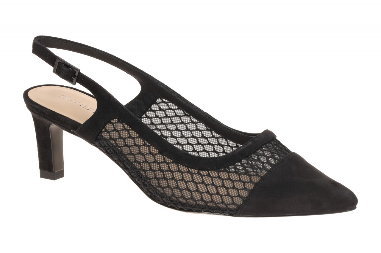 Peter Kaiser Sling Pumps 9-79607-46 Schwarz Velourleder Netz-Optik Stiletto 6cm 1 Peter Kaiser Sling Pumps 9-79607-46 Schwarz Velourleder Netz-Optik Stiletto 6cm