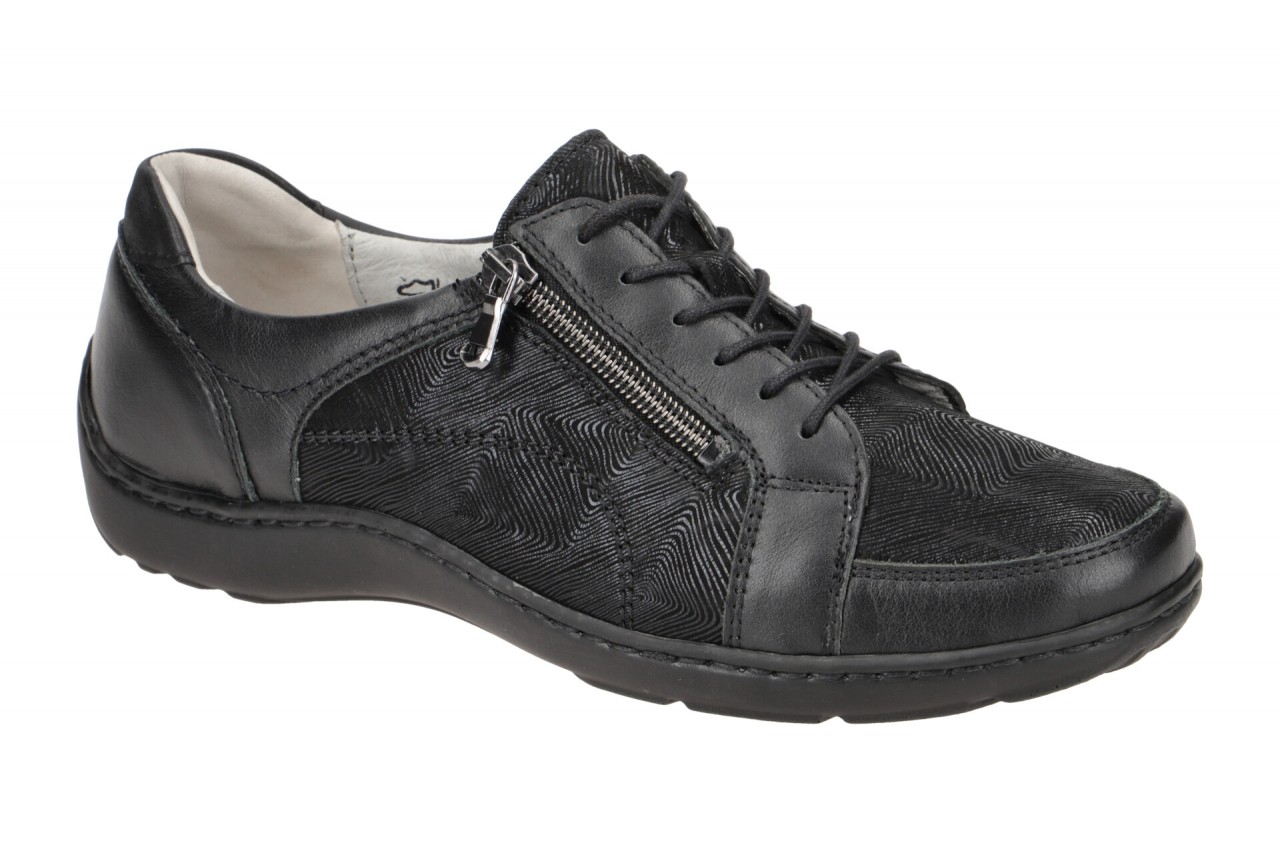 Waldl?ufer 496042 HENNI Damen Schn?r-Halbschuh schwarz - bequem, Leder, Wechs... 1 Waldl?ufer 496042 HENNI Damen Schn?r-Halbschuh schwarz - bequem, Leder, Wechs...