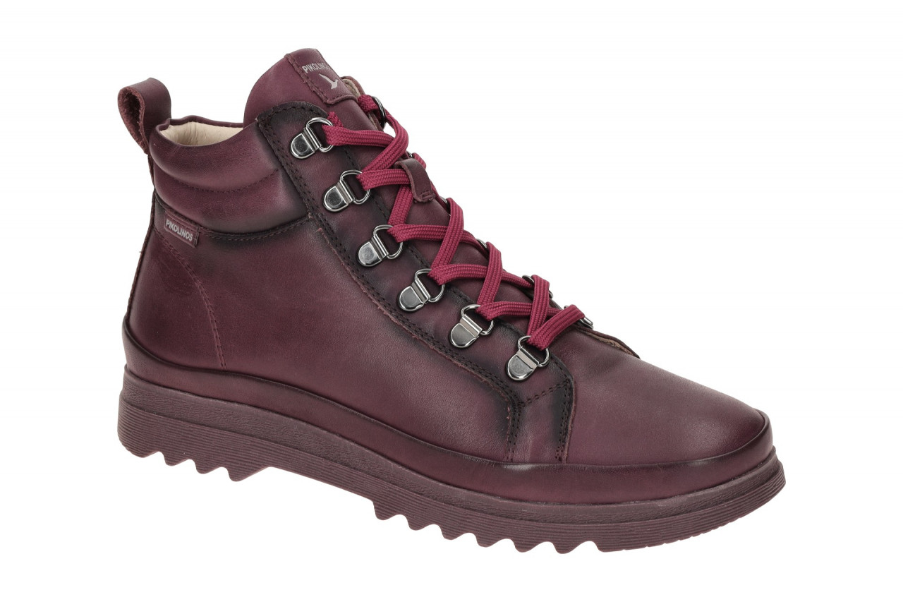 Pikolinos W3W-8564C11 grape VIGO Damen Stiefeletten dunkelrot Leder mit Texti... 1 Pikolinos W3W-8564C11 grape VIGO Damen Stiefeletten dunkelrot Leder mit Texti...