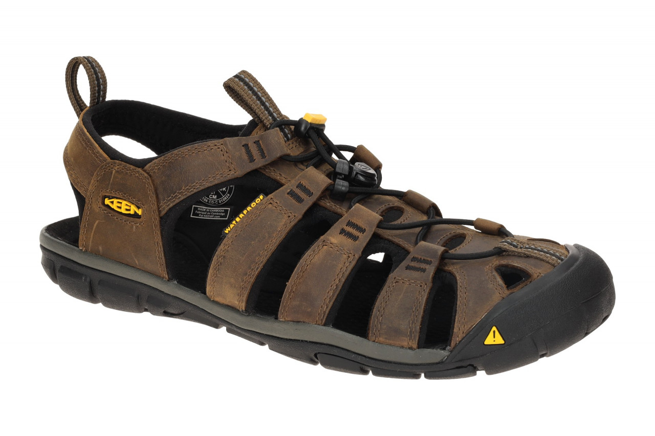 Keen 1013106 Clearwater CNX Leather Herren Sandale Braun Dark Earth/Black sch... 1 Keen 1013106 Clearwater CNX Leather Herren Sandale Braun Dark Earth/Black sch...
