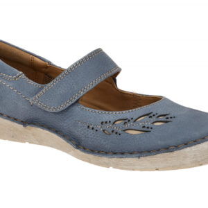 Josef Seibel Damen Ballerina FERGEY 58 blau shark Nubuck-Leder G-Weite