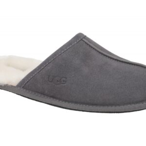 UGG 1101111 DGRY Scuff Herren Pantoletten Hausschuhe in Dark Grey Nubuck Woll...