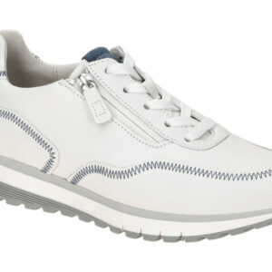 Gabor 66.379.56 TURIN Wei? Halbschuhe bequem mit Rei?verschluss