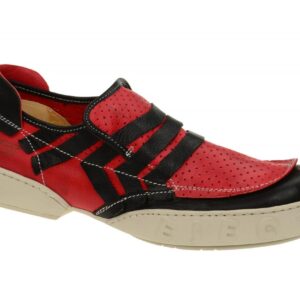 Eject 17641 Eden Herren Slipper Halbschuhe Schwarz Rot Gummisohle