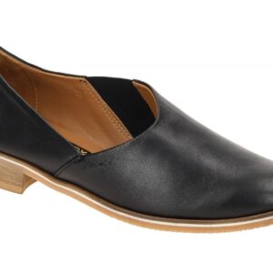 Everybody 71363A1408 GL001 Damen Slipper Schwarz Echtleder Glove Blockabsatz
