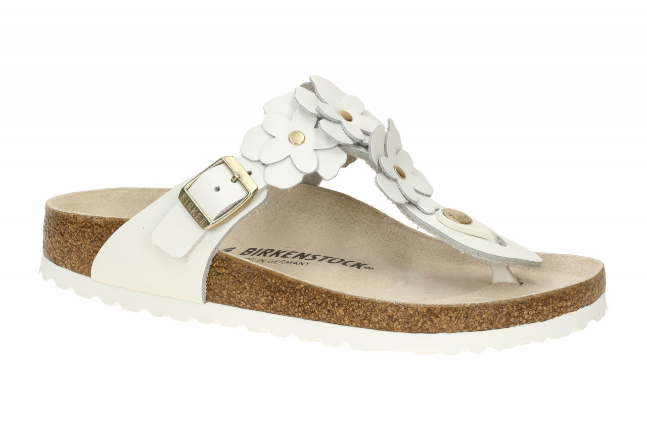 Birkenstock 1026735 Gizeh Flower Embellishment Damen Pantolette Wei? - White 1 Birkenstock 1026735 Gizeh Flower Embellishment Damen Pantolette Wei? - White