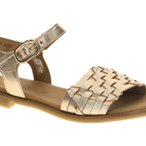 Gabor 85.514 Damen Sandalette beige champagner Glattleder Blockabsatz