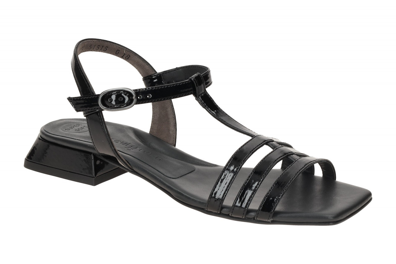 Paul Green Damen Sandalette 6150-02 Schwarz Lackleder T-Steg Blockabsatz 1 Paul Green Damen Sandalette 6150-02 Schwarz Lackleder T-Steg Blockabsatz