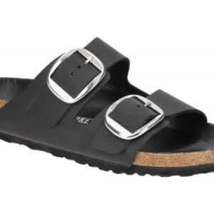 Birkenstock Damen Pantoletten ARIZONA BIG BUCKLE 1011074 Schwarz Nubukleder