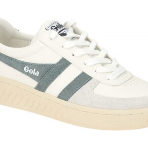 Gola CLA415AG Grand Slam Trident Damen Sneaker Wei? Leder 2,5cm Plateau