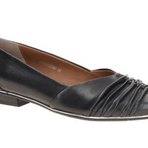 Everybody 23501C2399 GL001 Damen Slipper Schwarz Echtleder elegante Halbschuhe