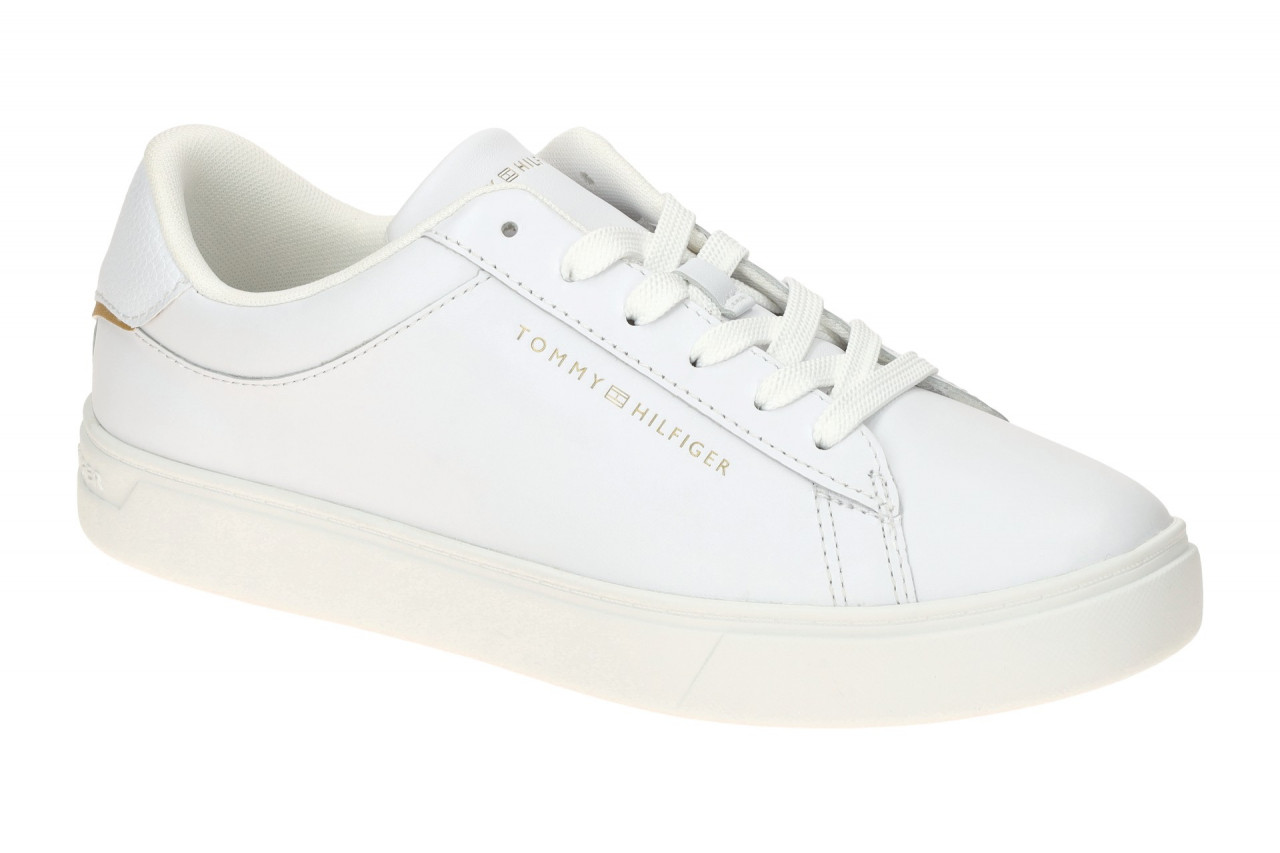 Tommy Hilfiger Damenschuhe FW08320 YBS wei? + gold Glattleder Sneaker mit her... 1 Tommy Hilfiger Damenschuhe FW08320 YBS wei? + gold Glattleder Sneaker mit her...