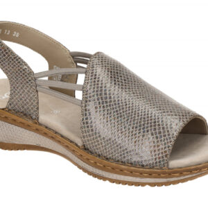 ara Damen Sandale - HAWAII 2.0 in Grau Cashmere mit Velourleder & Keilabsatz