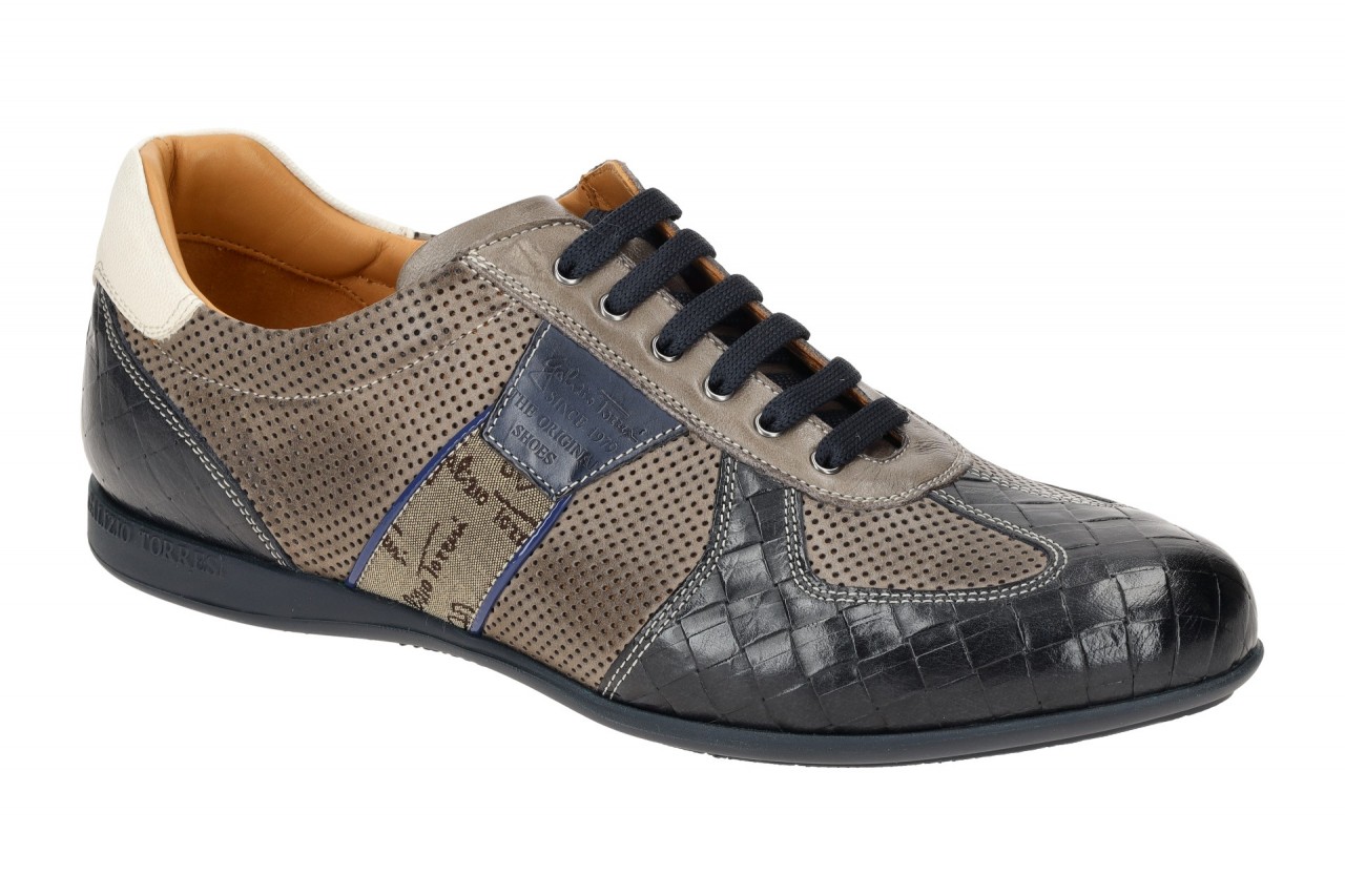 Galizio Torresi 316080A Herren Sneakers denim/fumo Echtleder rund Gummisohle 1 Galizio Torresi 316080A Herren Sneakers denim/fumo Echtleder rund Gummisohle