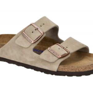 Birkenstock 951303 Arizona BS Pantoletten in Braun-taupe, Echtleder, Anatomis...