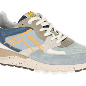Floris van Bommel FvB 10243-42-02 Herren Sneakers light blue Velourleder Text...