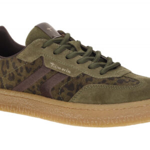 Tamaris 1-23723-44 792 Olive Gr?n Velourleder Plateau Sneaker