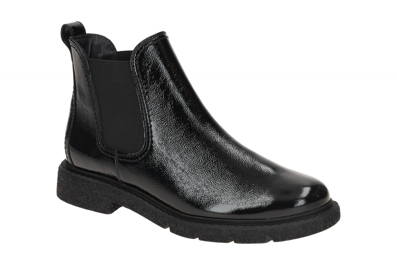 Paul Green Damen Stiefeletten 8258-01 Schwarz (black) Lackleder Chelsea-Boots 1 Paul Green Damen Stiefeletten 8258-01 Schwarz (black) Lackleder Chelsea-Boots