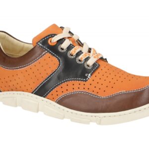 Eject 20007 FLIGHT Herrensport-Halbschuhe, orange/braun/schwarz, Echtleder, G...